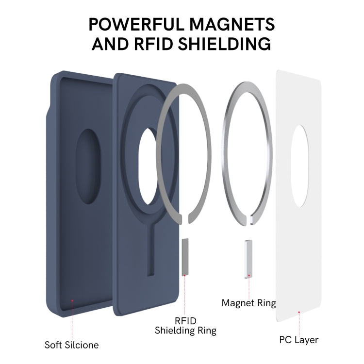 適用於iPhone 13 系列 / iPhone 12 系列 Magsafe硅膠銀行卡套 無線充磁吸保護套