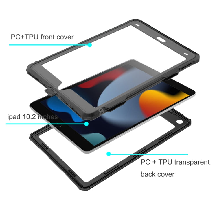 紅辣椒 PC + PET+ TPU防摔防水平板保護殼 適用於iPad 10.2 2021