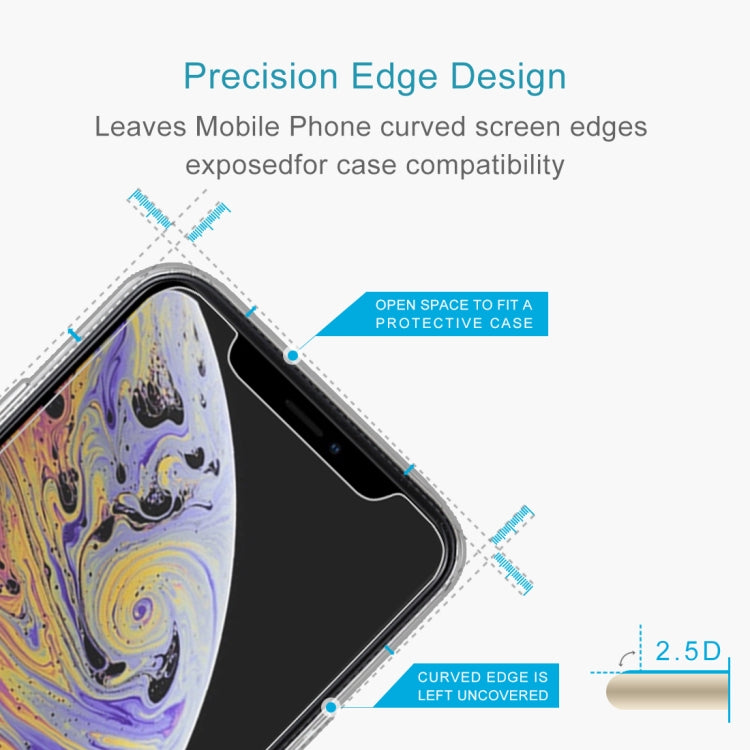 0.3mm厚度2.5D 9H高清半屏鋼化玻璃膜 適用於iPhone 11 Pro Max / XS Max