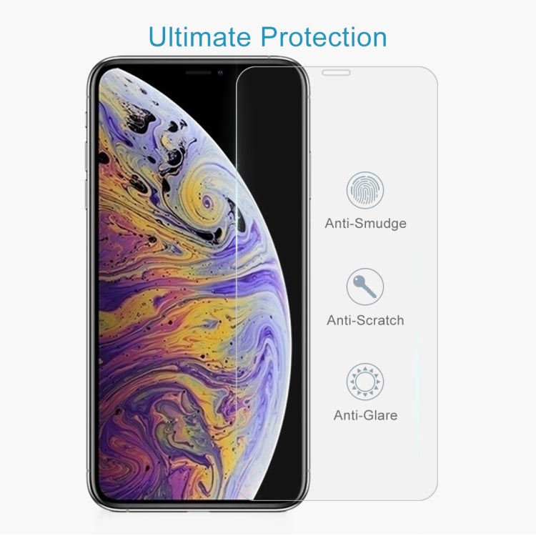 50個裝 0.3mm厚度2.5D 9H高清半屏鋼化玻璃膜 適用於iPhone 11 Pro Max / XS Max