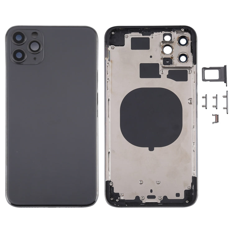 適用於iPhone 11 Pro Max 替換后蓋帶相圈卡托和邊鍵，外殼