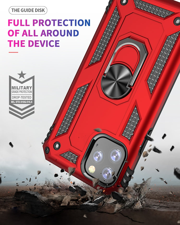 適用於iPhone 11 Pro Max TPU + PC 軍士盔甲防摔保護殼，帶360度旋轉支架