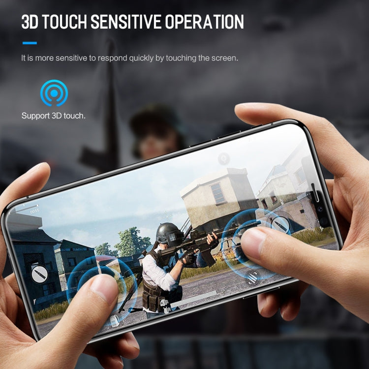 ROCK 適用於iPhone 11 Pro Max / XS Max 0.23mm軟邊7D曲面抗藍光全屏玻璃膜
