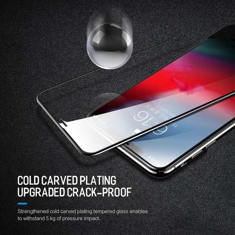 ROCK 適用於iPhone 11 Pro Max / XS Max 0.23mm軟邊7D曲面抗藍光全屏玻璃膜