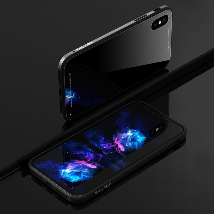 蘇拉達 琉璃系列 適用於iPhone XS Max 金屬邊框鋼化玻璃殼