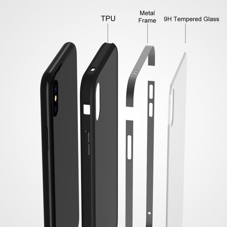 蘇拉達 琉璃系列 適用於iPhone XS Max 金屬邊框鋼化玻璃殼