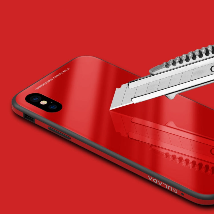蘇拉達 琉璃系列 適用於iPhone XS Max 金屬邊框鋼化玻璃殼