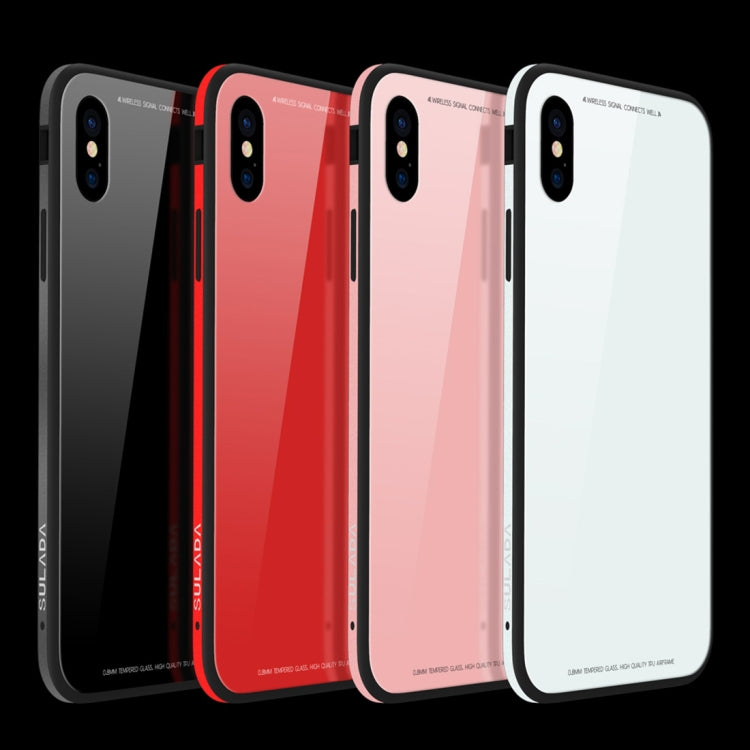蘇拉達 琉璃系列 適用於iPhone XS Max 金屬邊框鋼化玻璃殼