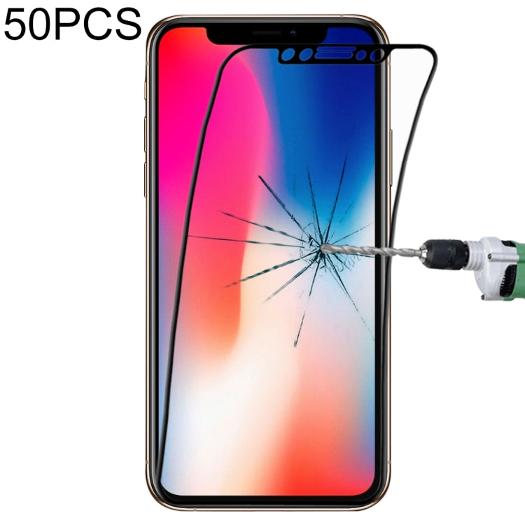 50片裝 適用於iPhone 11 Pro Max / XS Max 0.1mm 9H全屏柔性纖維鋼化玻璃膜