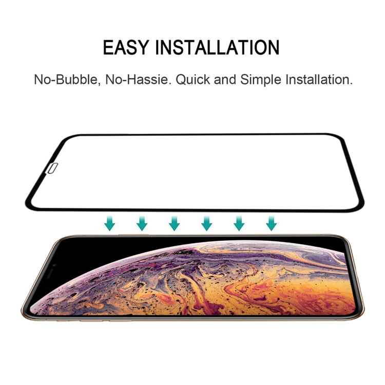適用於iPhone XS Max 9H 2.5D 超薄絲印碳纖維全屏保護膜