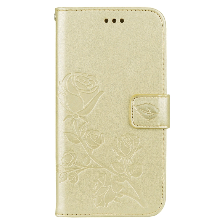 For iPhone XS Max Rose Embossed Horizontal Flip PU Leather Case with Holder & Card Slots & Wallet