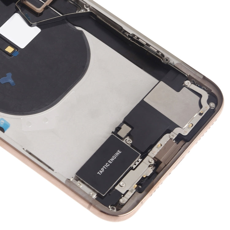 適用於iPhone XS Max 替換后蓋總成帶邊鍵&無線充電模塊&開機音量排線&卡托&馬達&喇叭&信號排線&相圈