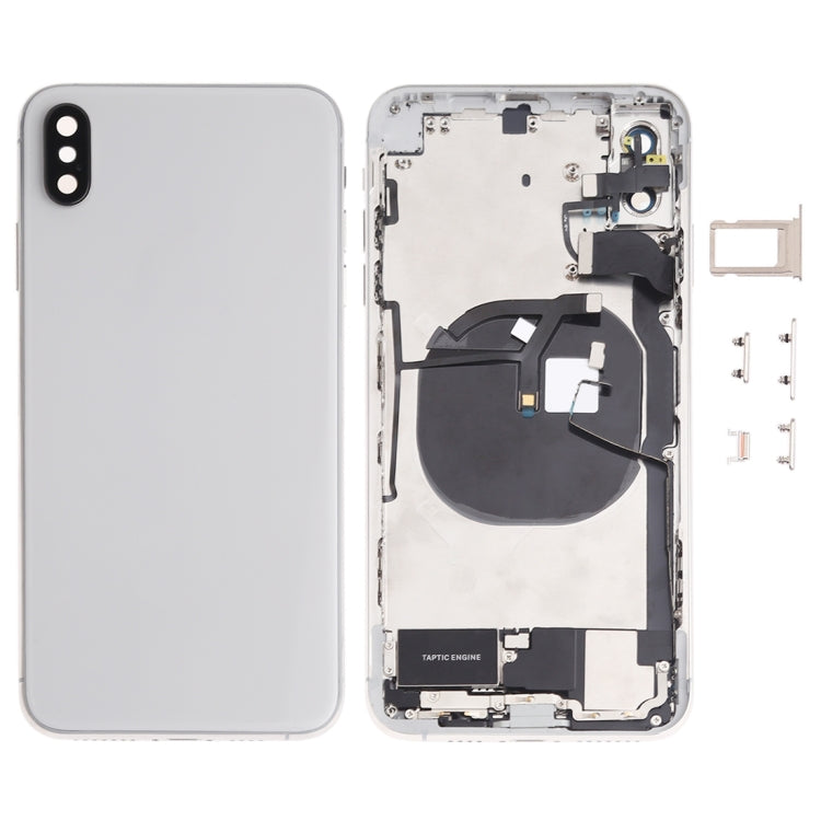 適用於iPhone XS Max 替換后蓋總成帶邊鍵&無線充電模塊&開機音量排線&卡托&馬達&喇叭&信號排線&相圈