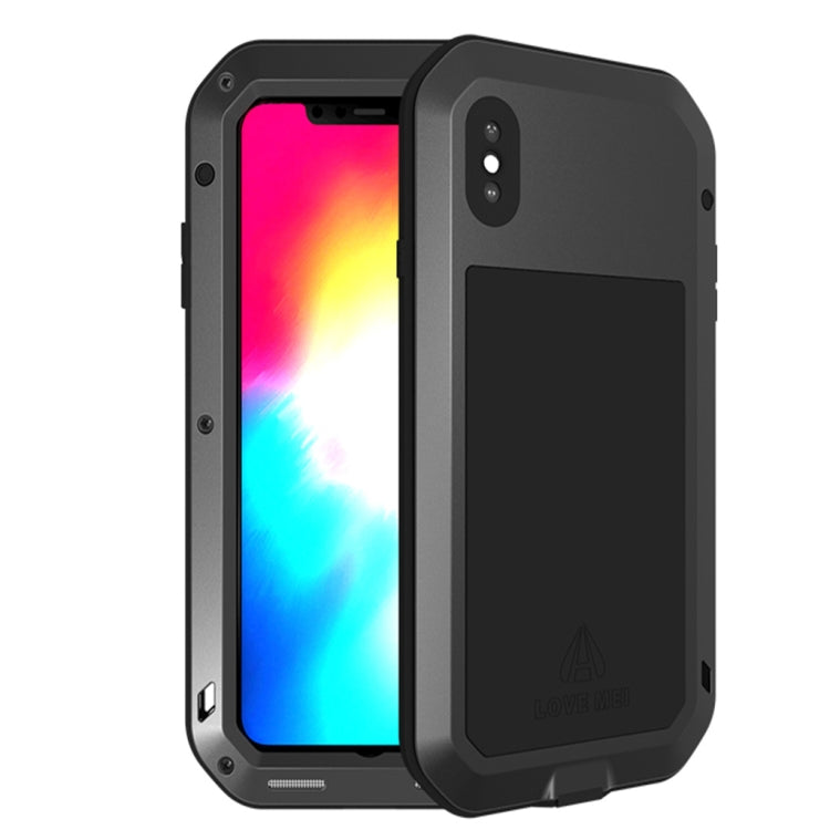 適用於iPhone XS Max LOVE MEI系列 硅膠+金屬 強力防塵防震防摔 手機保護殼