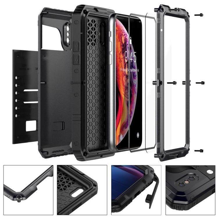 適用於iPhone XS Max 霸天虎四防鋅合金+硅保護殼