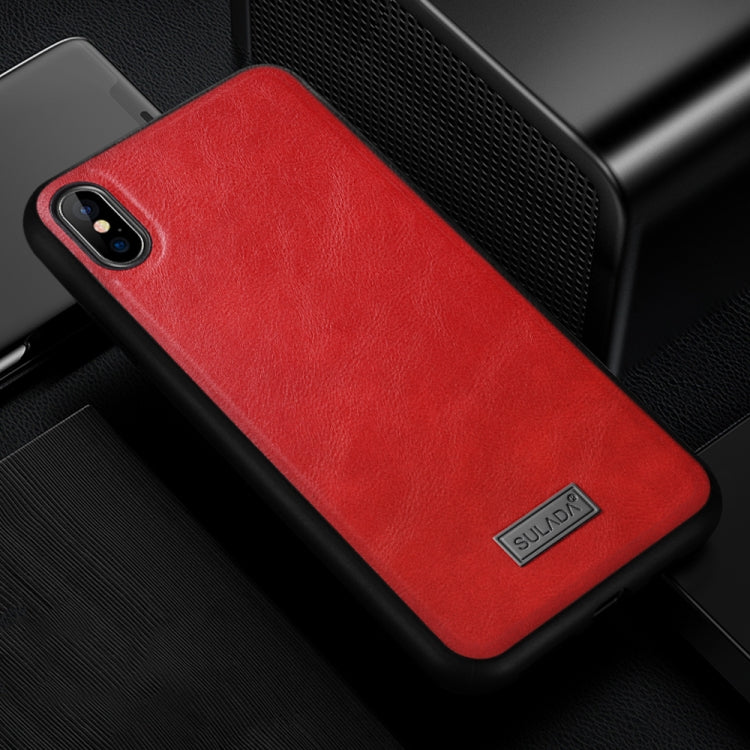 蘇拉達 君尚系列 適用於iPhone XS Max 防摔TPU+手工貼皮保護殼