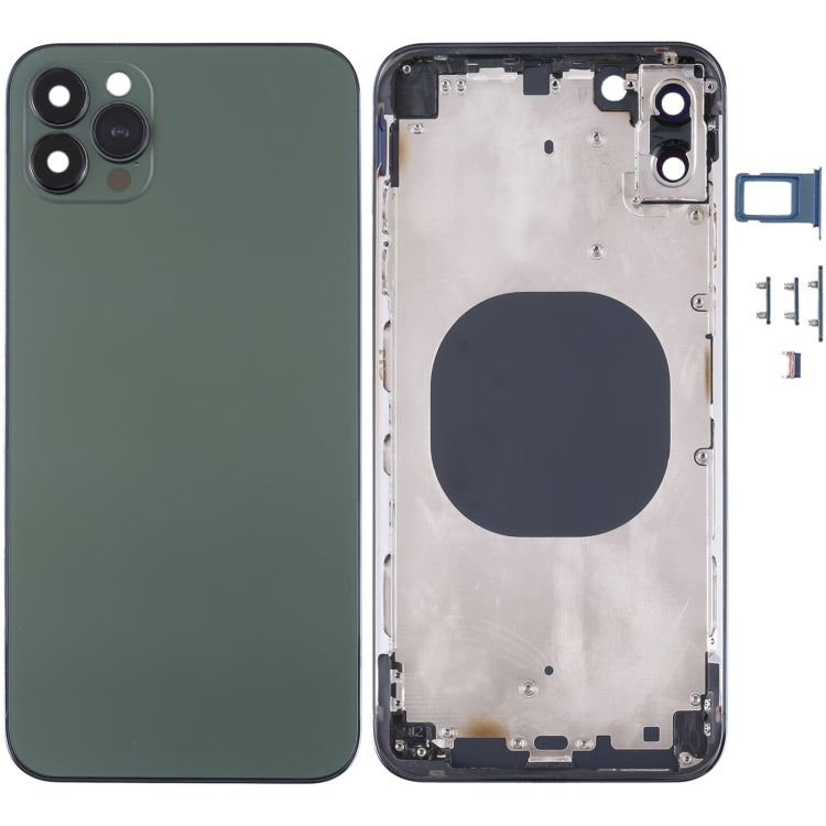 適用於iPhone XS Max 仿iPhone 13 Pro Max 外觀 替換后蓋帶邊鍵&卡托