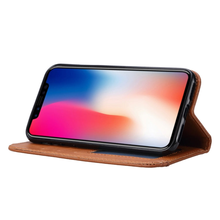 適用於iPhone XS Max 揉皮紋左右翻蓋手機皮套 帶相框&支架&卡槽&錢包