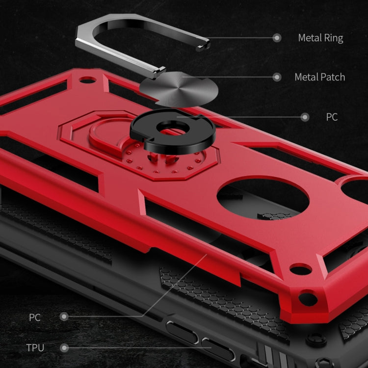 適用於iPhone XS Max TPU + PC 軍士盔甲防摔保護殼，帶360度旋轉支架