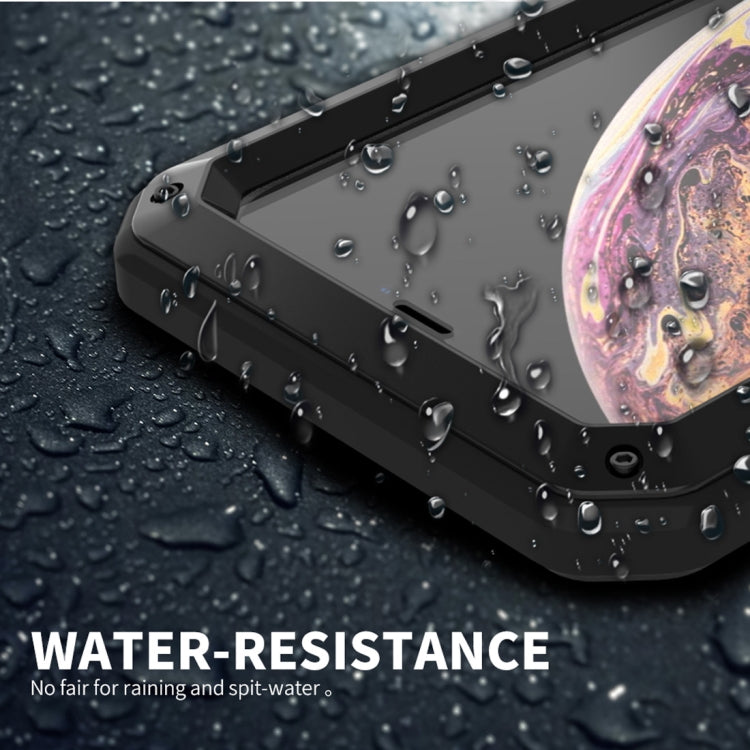 適用於iPhone XS Max 鋁合金+鋼化玻璃+硅膠三防保護殼