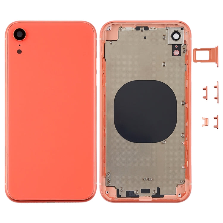 適用於iPhone XR 替換后蓋帶卡托和邊鍵，外殼