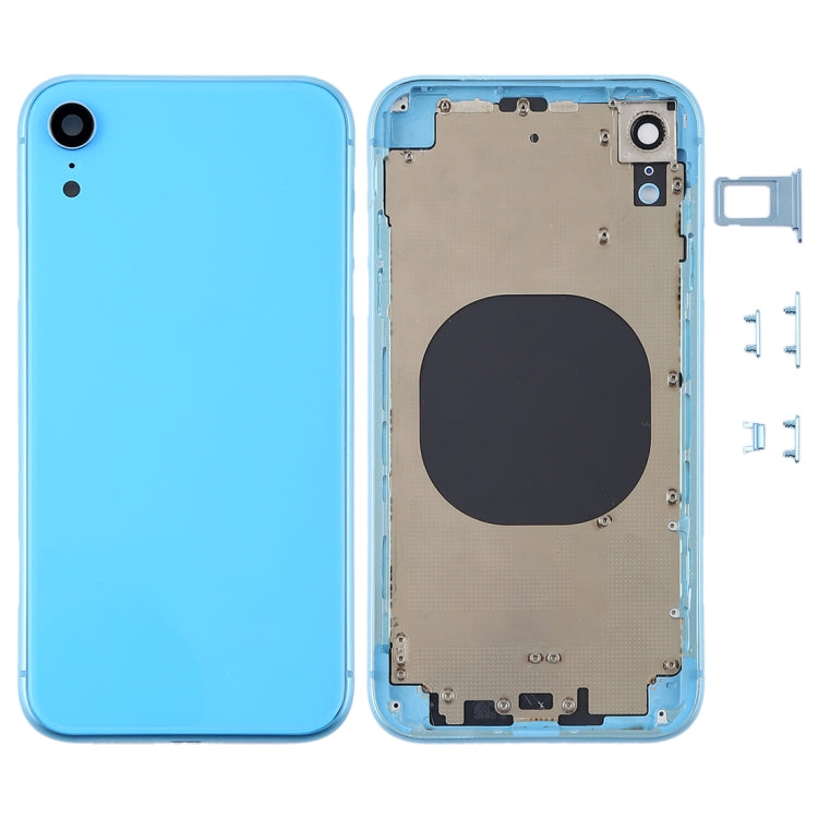 適用於iPhone XR 替換后蓋帶卡托和邊鍵，外殼