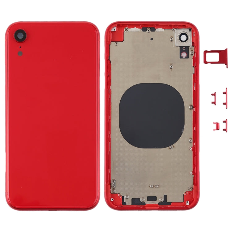 適用於iPhone XR 替換后蓋帶卡托和邊鍵，外殼