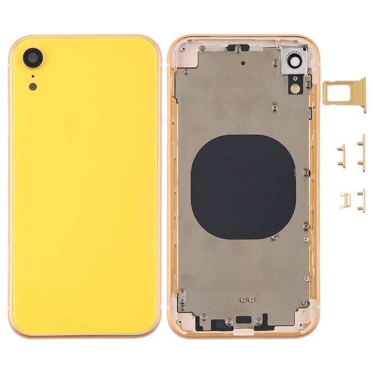 適用於iPhone XR 替換后蓋帶卡托和邊鍵，外殼