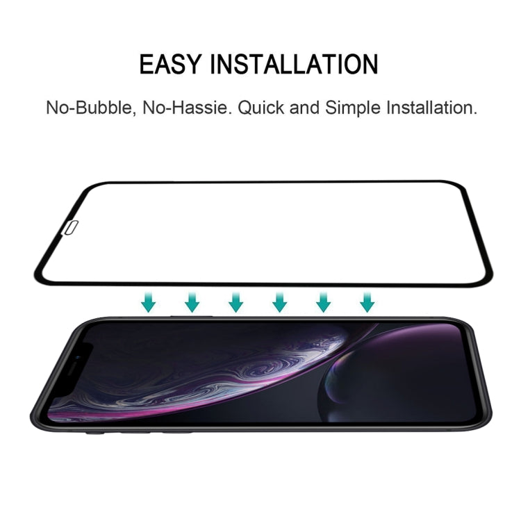 適用於iPhone 11 / XR 9H 2.5D 超薄絲印碳纖維全屏保護膜