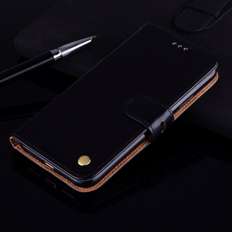 適用於iPhone XR 男女商務款油蠟紋左右翻蓋皮套 帶支架&卡槽&錢包