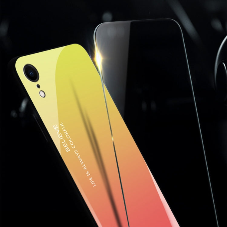 適用於iPhone XR 漸變色玻璃殼