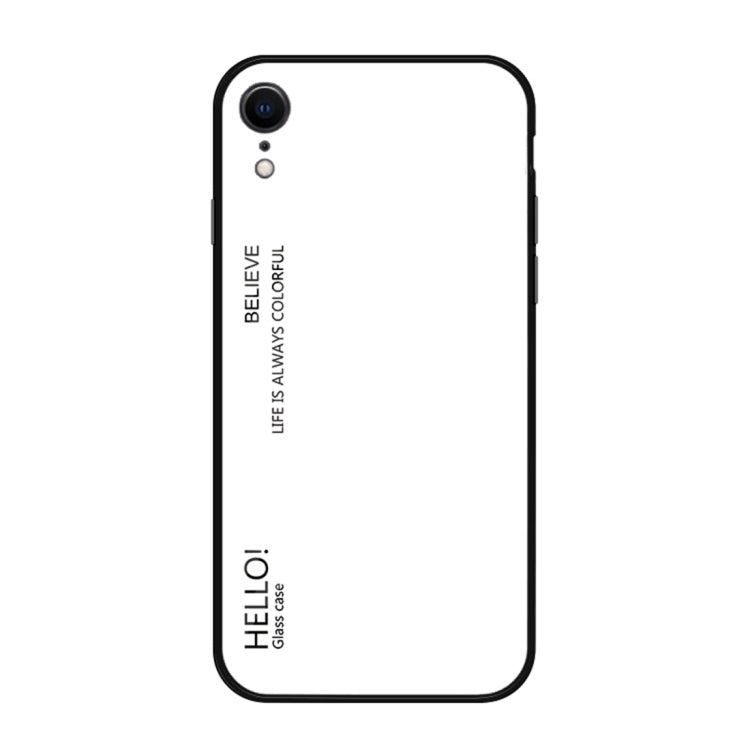 適用於iPhone XR 漸變色玻璃殼