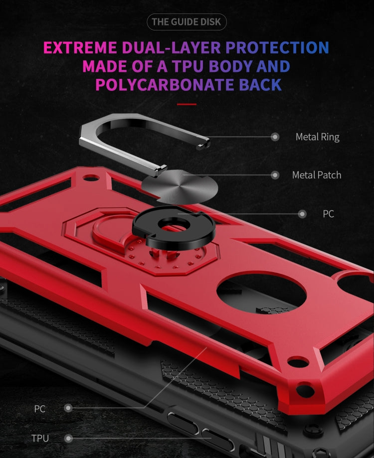 適用於iPhone XR TPU + PC軍士盔甲防摔保護殼，帶360度旋轉支架