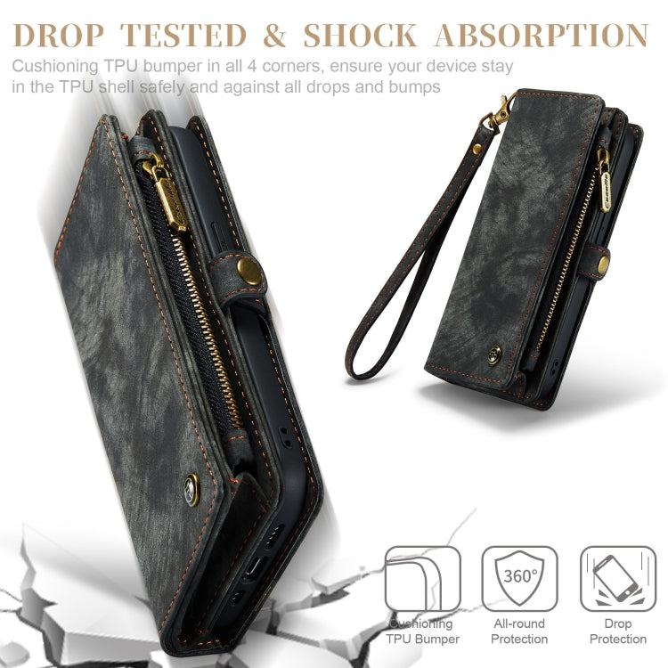 適用於iPhone XR CaseMe-008 可拆卸多功能左右開皮套帶支架&卡槽&拉鏈錢包&相框