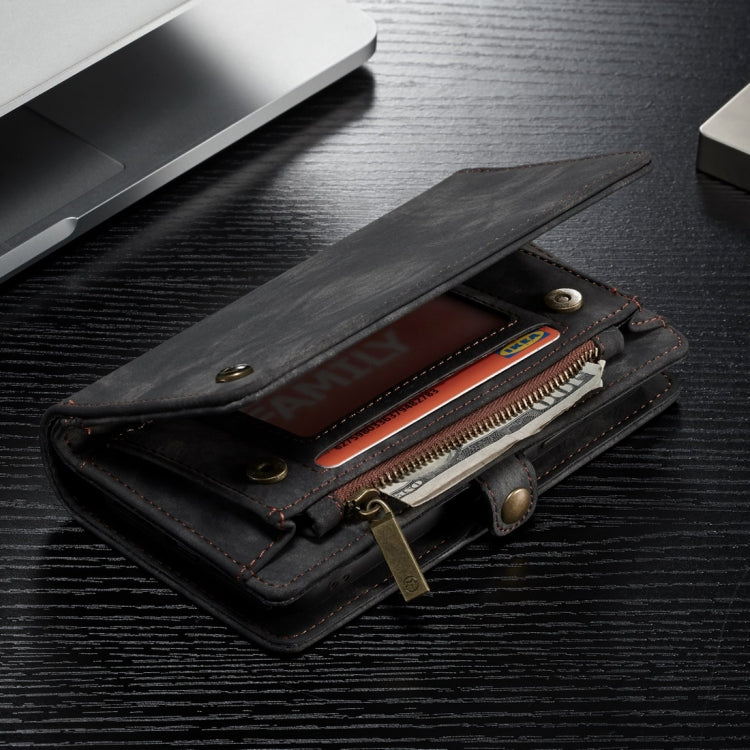 適用於iPhone XR CaseMe-008 可拆卸多功能左右開皮套帶支架&卡槽&拉鏈錢包&相框