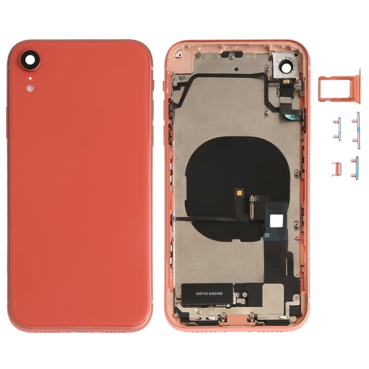 適用於iPhone XR 替換后蓋總成帶邊鍵&無線充電模塊&開機音量排線&卡托&馬達&喇叭&信號排線&相圈