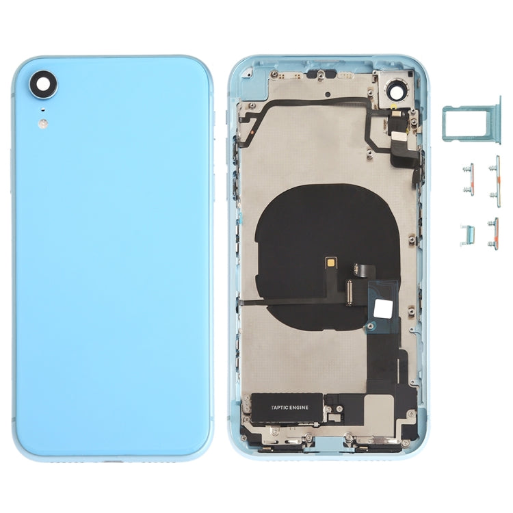 適用於iPhone XR 替換后蓋總成帶邊鍵&無線充電模塊&開機音量排線&卡托&馬達&喇叭&信號排線&相圈