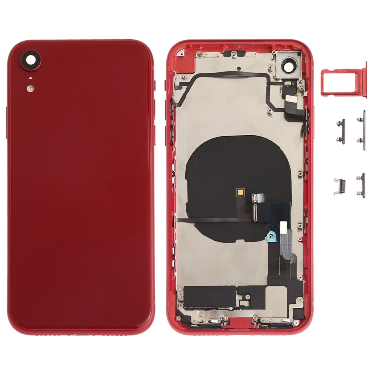 適用於iPhone XR 替換后蓋總成帶邊鍵&無線充電模塊&開機音量排線&卡托&馬達&喇叭&信號排線&相圈