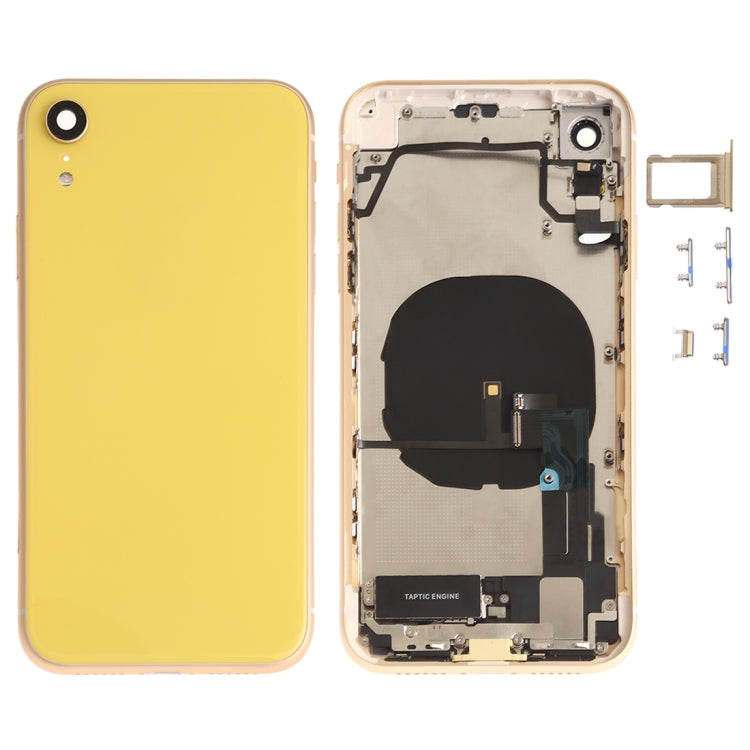 適用於iPhone XR 替換后蓋總成帶邊鍵&無線充電模塊&開機音量排線&卡托&馬達&喇叭&信號排線&相圈