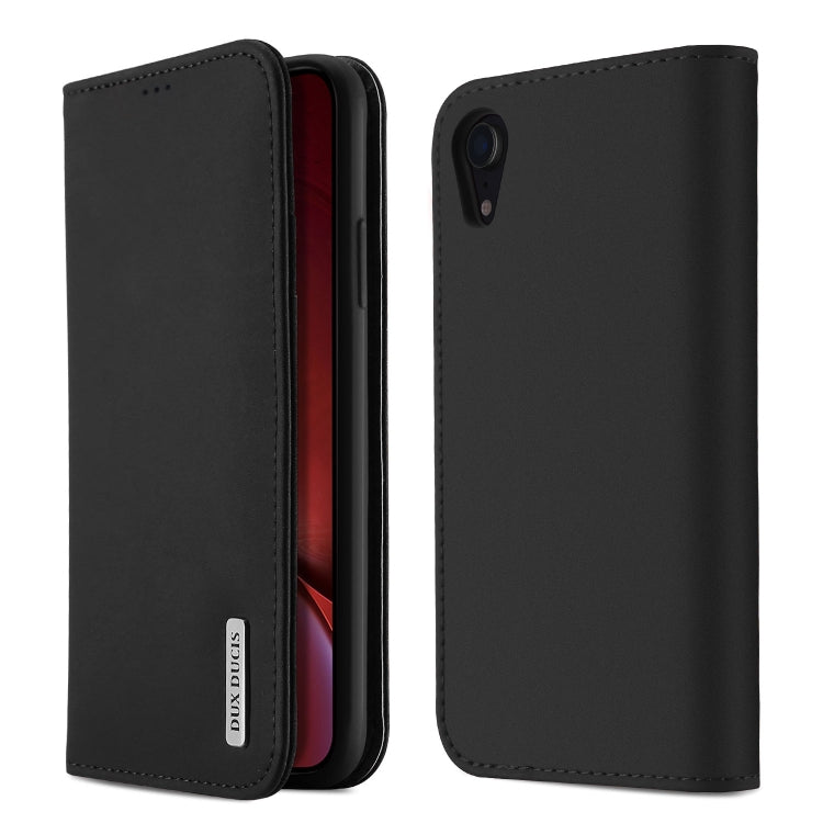 DUX DUCIS WISH 系列 適用於iPhone XR TPU + PU +牛皮手機皮套 帶卡槽&錢包