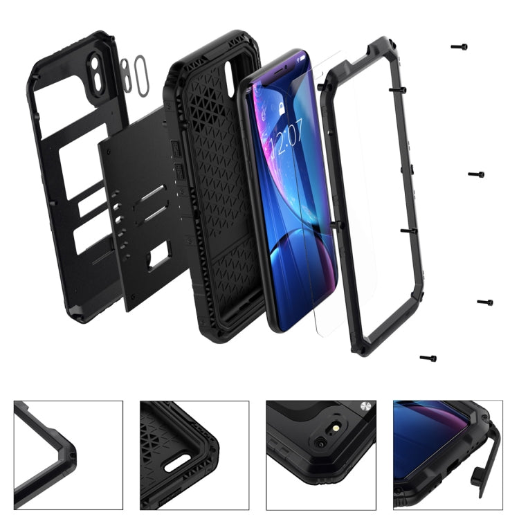 適用於iPhone XR 霸天虎四防鋅合金+硅保護殼