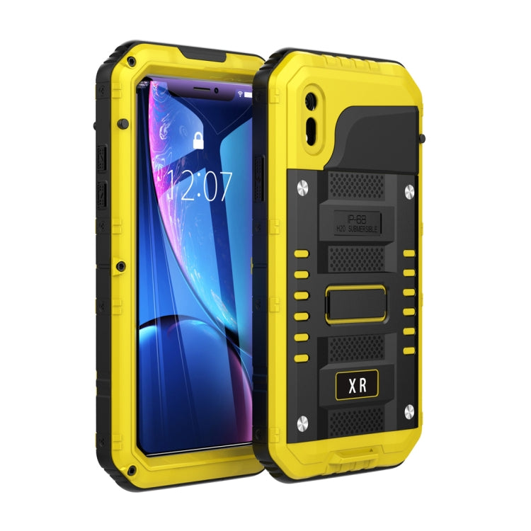 適用於iPhone XR 霸天虎四防鋅合金+硅保護殼