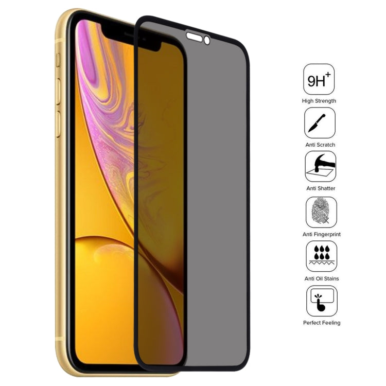 適用於iPhone XR 9H 6D弧邊防窺鋼化膜