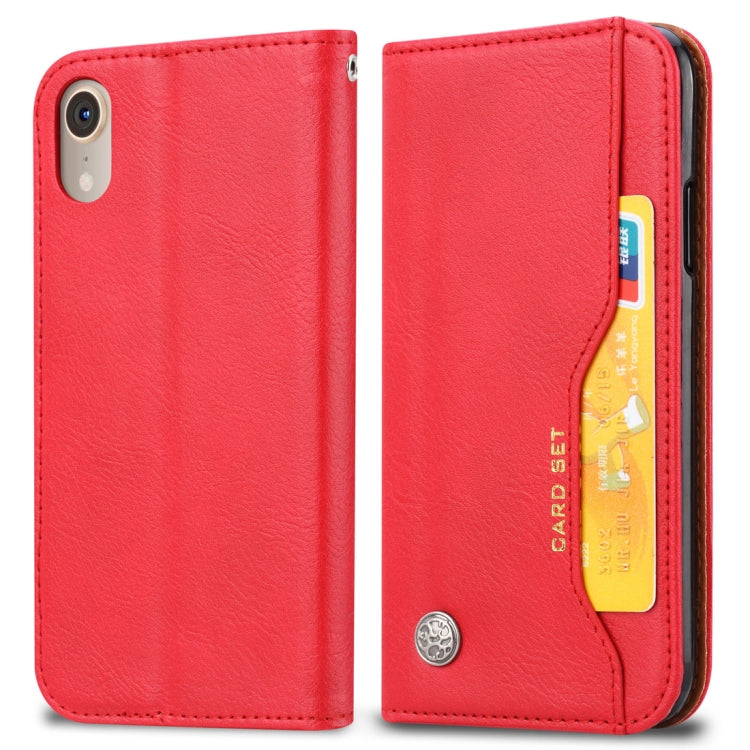 適用於iPhone XR 揉皮紋左右翻蓋手機皮套 帶相框&支架&卡槽&錢包