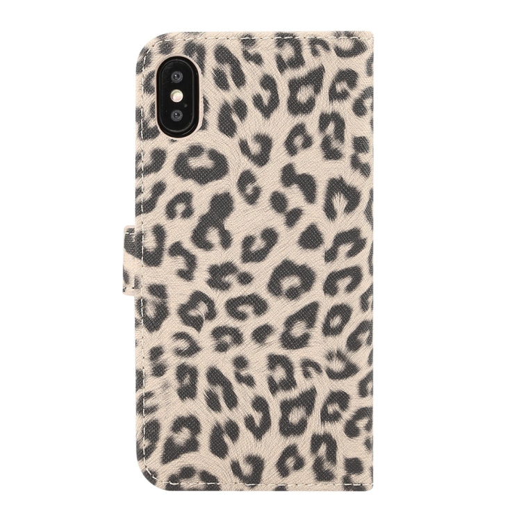 適用於iPhone XS  豹紋圖案左右開皮套 帶支架 &卡槽