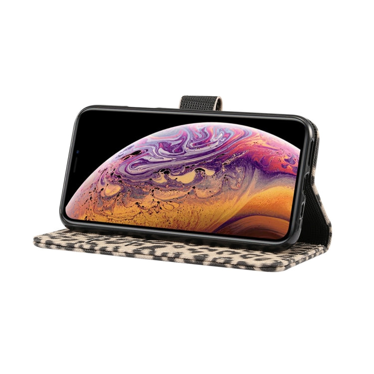 適用於iPhone XS  豹紋圖案左右開皮套 帶支架 &卡槽