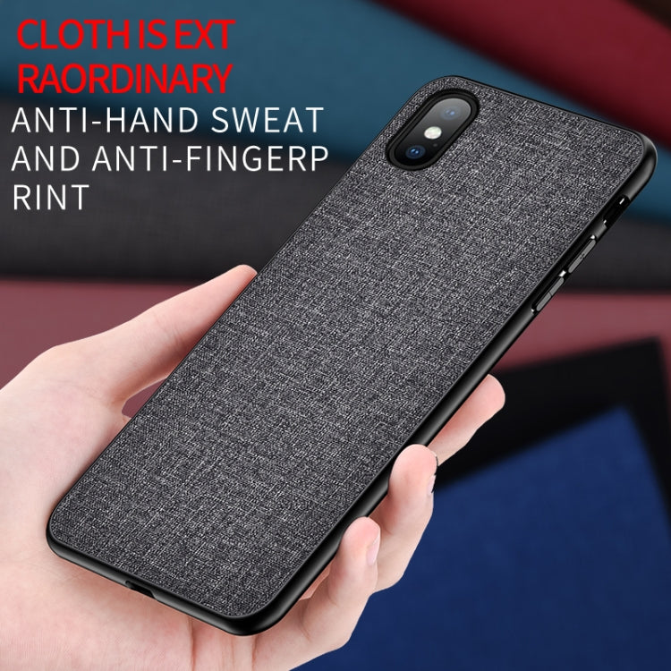 適用於iPhone X / XS PC+TPU布紋防摔保護殼