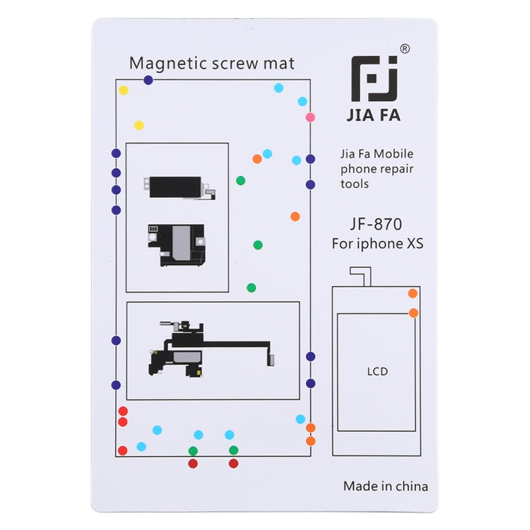 佳發JF-870 適用於iPhone XS 磁性零件墊維修工具