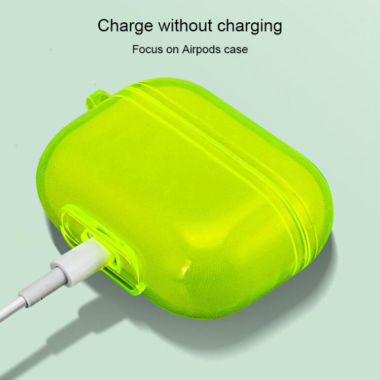 適用於Airpodspro3代 簡單熒光純色耳機保護套