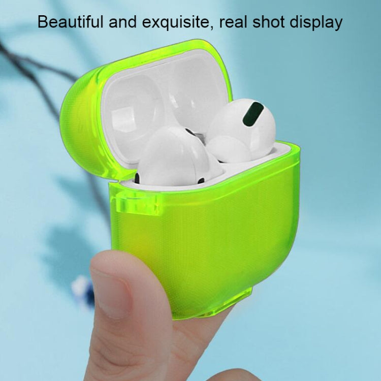 適用於Airpodspro3代 簡單熒光純色耳機保護套